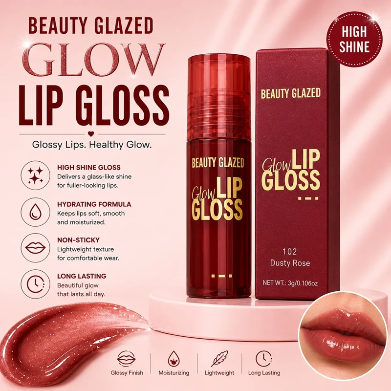 Beauty Glazed Glow Lip Gloss - 3g - 2