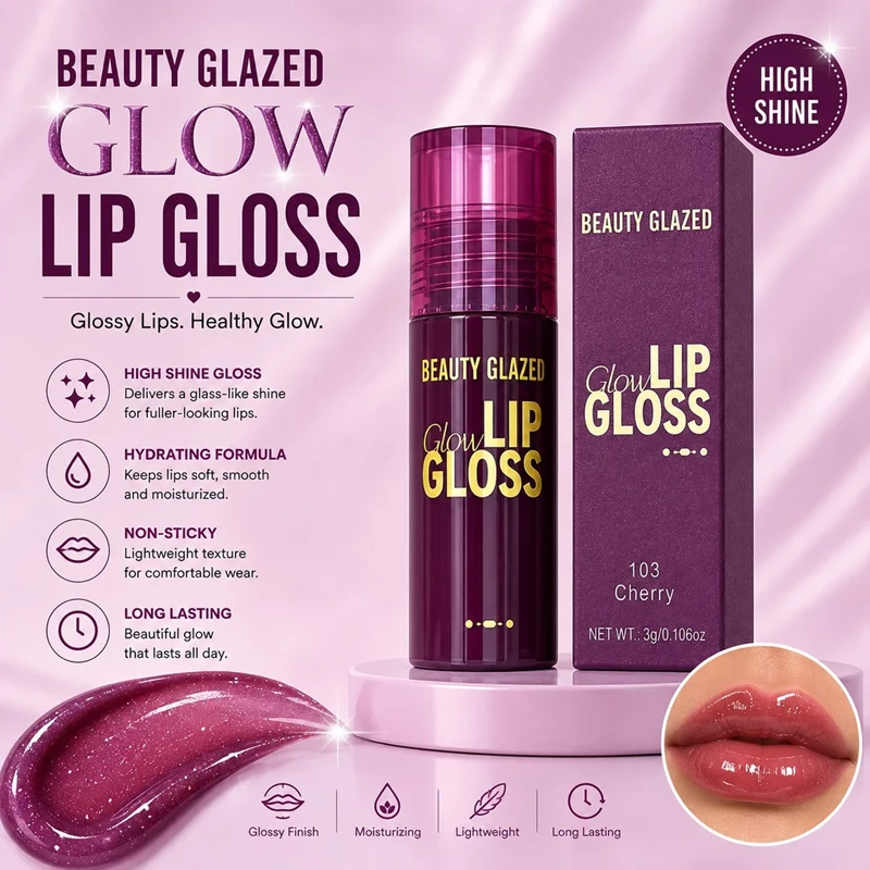 Beauty Glazed Glow Lip Gloss - 3g - 3