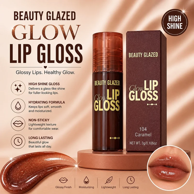 Beauty Glazed Glow Lip Gloss - 3g - 4
