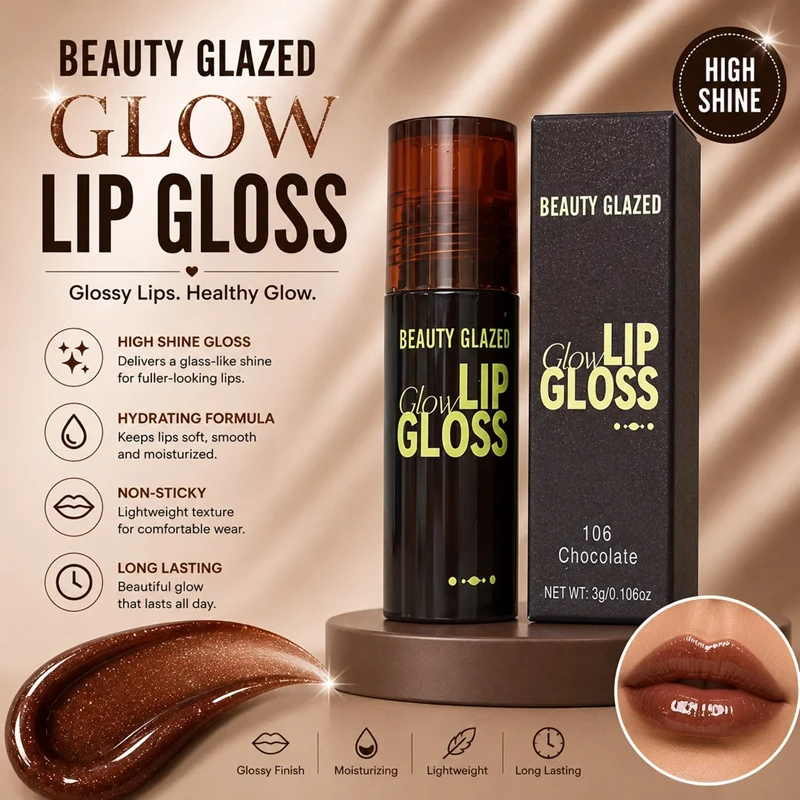 Beauty Glazed Glow Lip Gloss - 3g - 6