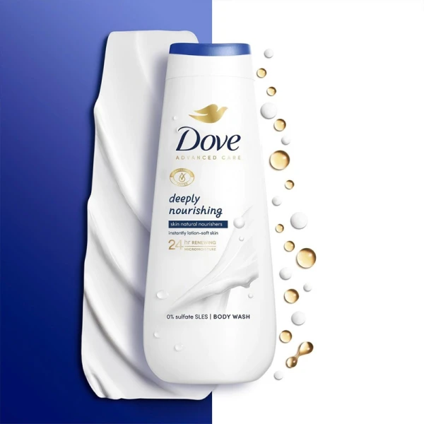 Dove Advanced Care Body Wash 24H Renewing Micromoisture & Lotion Soft Skin 225ml