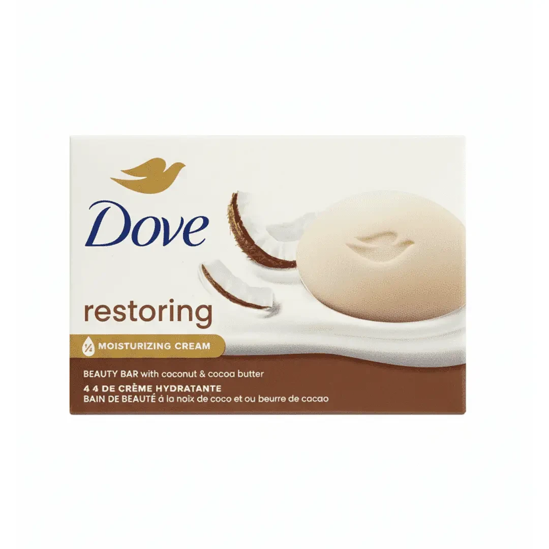 Dove Restoring Moisturizing Cream Beauty Bar Soap With Coconut & Cocoa Butter 106g