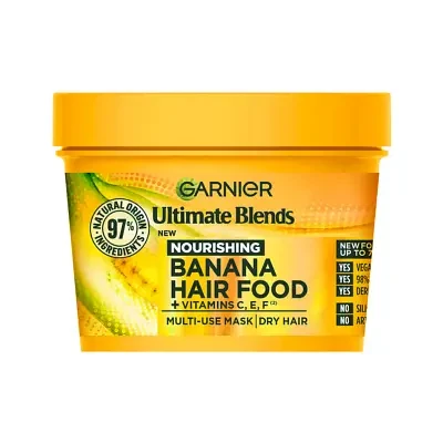 Garnier Ultimate Blends Hair Food Banana 3-in-1 Dry Hair Mask Treatment 400ml NEW