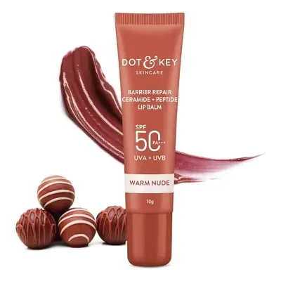 Dot & Key Ceramide + Peptide Lip Balm SPF 50 - Warm Nude