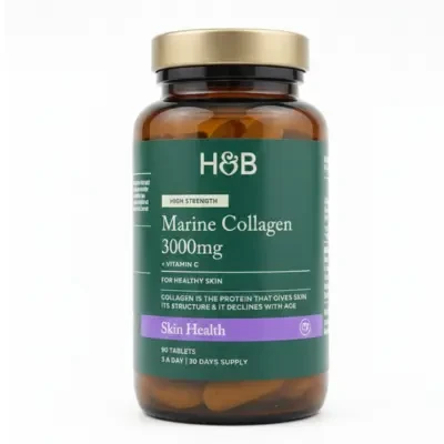 Holland & Barrett High Strength Marine Collagen with Vitamin C 3000mg 90 Tablets