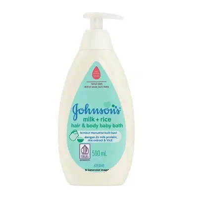 Johnson's  Milk + Rice Hair & Body Baby Bath 500ml