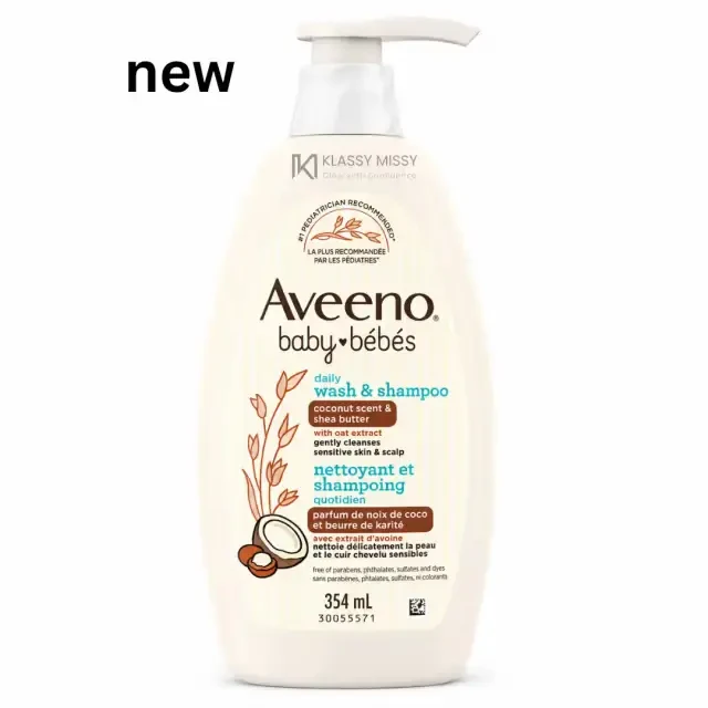 Aveeno Baby bébés Daily wash & Shampoo with coconut scent and shea butter 354ml