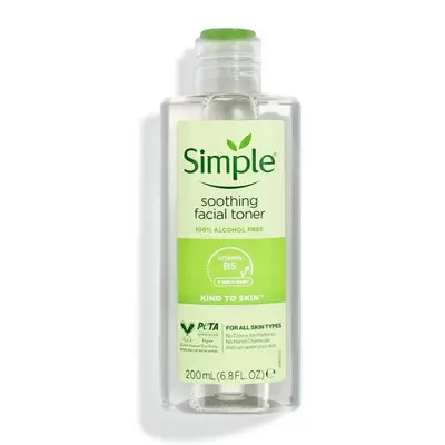 Simple Kind to Skin Alcohol Free Soothing Facial Toner 200ml New Version