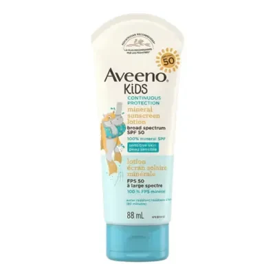 Aveeno Kids Continuous Protection Mineral Sunscreen Lotion 88ml