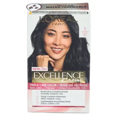 L'Oreal Paris Excellence Triple Protection Permanent Hair Color 1 Black