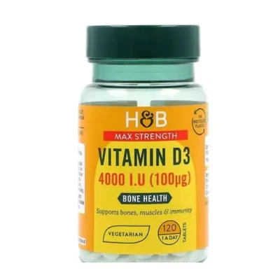 Holland & Barrett Maximum Strength Vitamin D3 4000 I.U 100ug 120 tablets