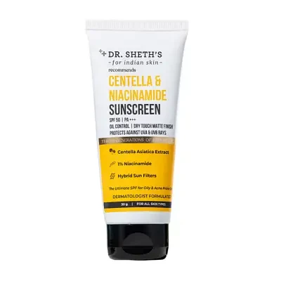 Dr. Sheth's Centella & Niacinamide Sunscreen SPF50 PA+++ 50g