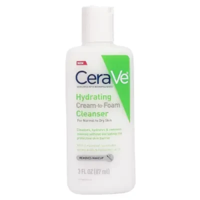 CeraVe Hydrating Cream-to-Foam Cleanser 87ml