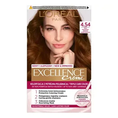 L'Oréal Paris Excellence Creme permanent hair dye 4.54 Dark Copper Mahogany
