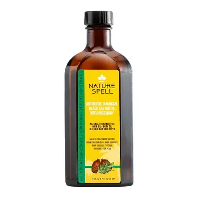 Nature Spell Authentic Jamaican Black Castor Oil with Rosemary for Hair & Skin 150ml