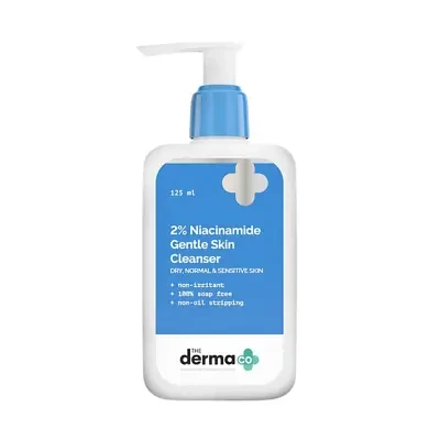 The Derma Co 2% Niacinamide Gentle Skin Cleanser for Dry, Normal & Sensitive Skin 125ml
