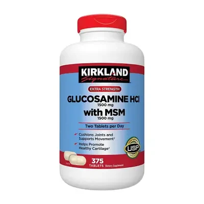 Kirkland Signature Extra Strength Glucosamine HCI with MSM 375tbs