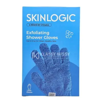 OYUMEA Bath and Body Exfoliating Body Gloves 1 Pair Blue