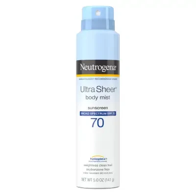 Neutrogena Ultra Sheer Lightweight Body Mist Sunscreen Spray SPF 70, (141 g)