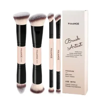 MAANGE Brush Artist Premium Dual Ended Makeup Brush Set 4 Pcs