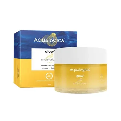 Aqualogica Glow+ JellO Moisturizer With Papaya & Vitamin C For Brighten + Hydrate 50g