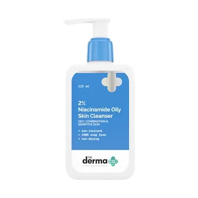 The Derma Co 2% Niacinamide Oily Skin Cleanser for Oily, Combination & Sensitive Skin 125ml