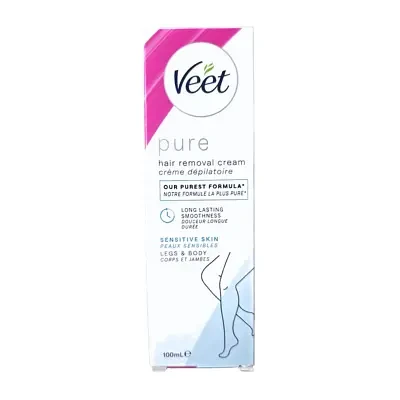 Veet Pure Inspirations Hair Removal Cream for Sensitive Skin - Body & Legs, 100ml