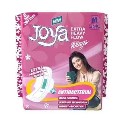 Joya Sanitary Napkin Extra Heavy Flow Wings 8 Pads Pack 10 Combo Pack