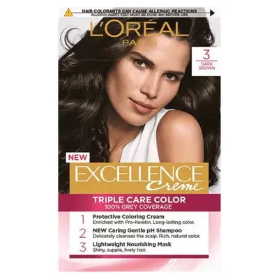 L'Oreal Paris Excellence Creme Hair Color 3 Dark Brown