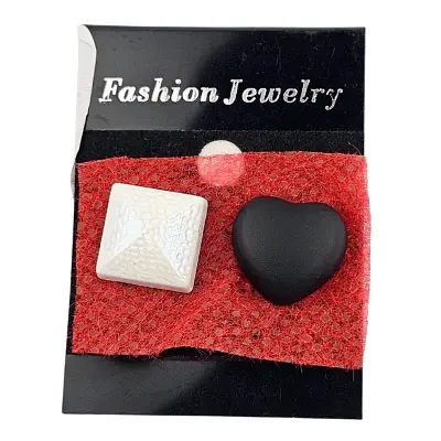 Super strong Magnetic Scarf Pin - Heart & Square