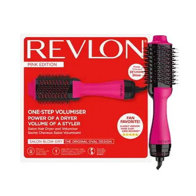 Revlon Salon One-Step Hair Dryer and Volumizer Hot Air Brush - Pink Edition