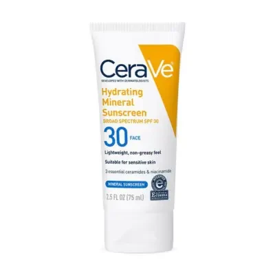 CeraVe Hydrating Mineral Sunscreen SPF 30 Face Lotion 75ml