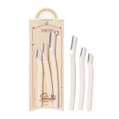 LMLTOP Like Smile Beauty Tool Eyebrow Razors 3 Pcs - White