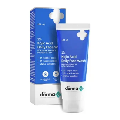 The Derma Co 1% Kojic Acid Face Wash with Niacinamide & Alpha Arbutin For Dark Spots & Pigmentation 100ml