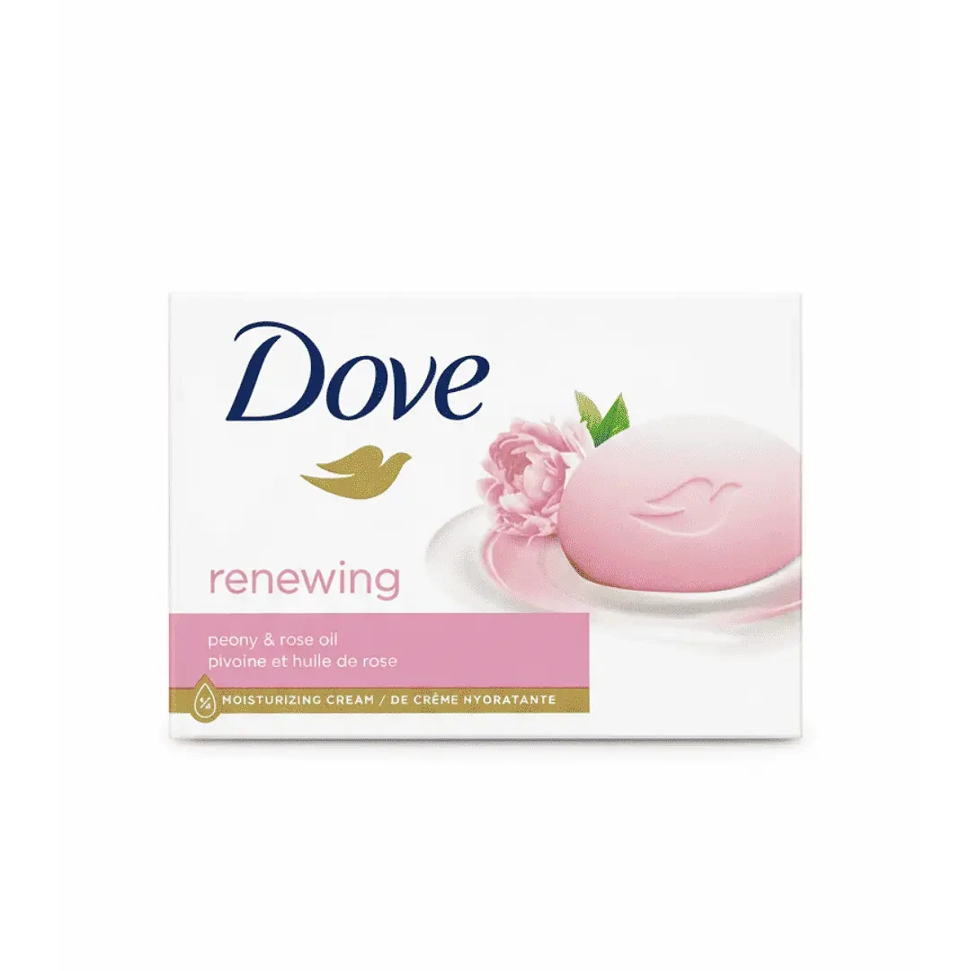 Dove Renewing Moisturizing Cream Beauty Bar Soap with Peony & Rose Oil 106g