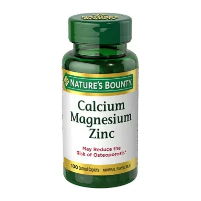 Nature's Bounty Calcium Magnesium Zinc with Vitamin D3 100 Coated Caplets