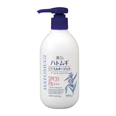 Kumano Cosme Reihaku Hatomugi The UV Milky Gel UV Care & Moisturizing SPF 31 PA+++ 250ml