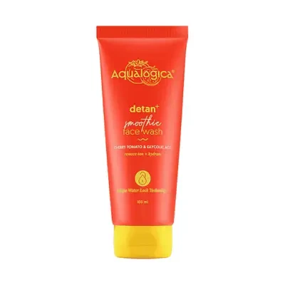 Aqualogica Detan+ Smoothie Face Wash with Cherry Tomato & Glycolic Acid 100ml