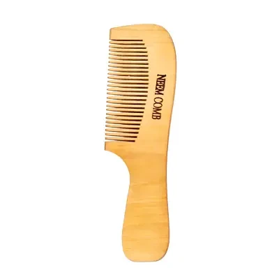 Neem Wooden Hair Comb With Plain Handle