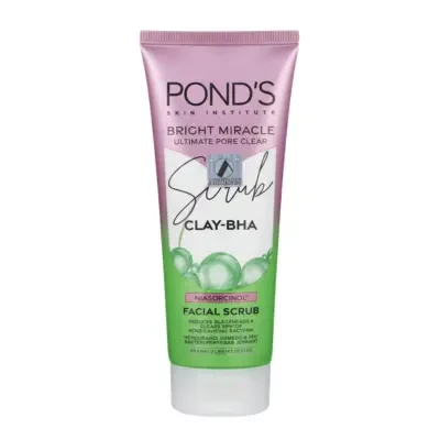 POND'S Bright Miracle Ultimate Pore Clear Clay-BHA Facial Scrub 100g
