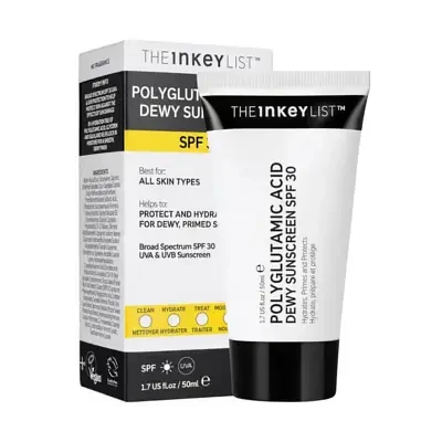 The INKEY List Polyglutamic Acid Dewy Sunscreen SPF30 50ml