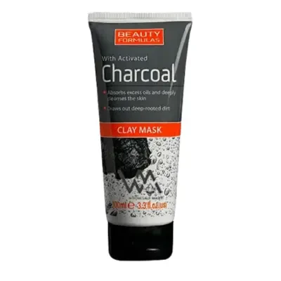 Beauty Formulas With Activated Charcoal Clay Mask 100ml