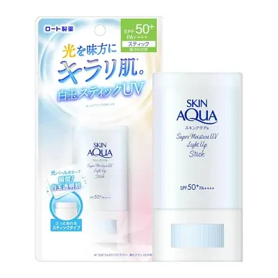 Rohto Mentholatum Skin Aqua Super Moisture UV Light Up Stick SPF50+ PA++++ 19g