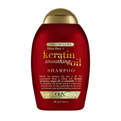 OGX Frizz-Free Keratin Smoothing Oil Shampoo 385ml