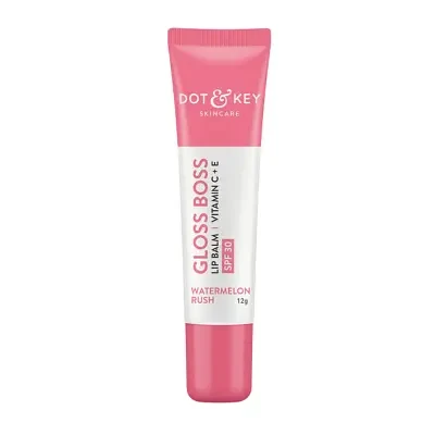 DOT & KEY  Gloss Boss Vitamin C + E Lip Balm with SPF 30+ 12g - Watermelon Rush