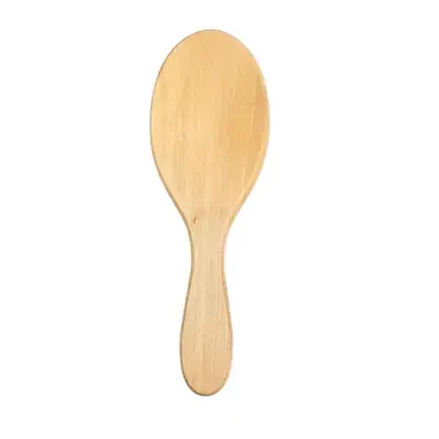 Wood Anti Hair Loss Hair Brush With Ball Tipped Bristles Oval Shape Medium