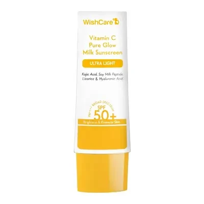 Wishcare 2% Vitamin C Pure Glow Milk Sunscreen SPF 50 PA++++ 50g