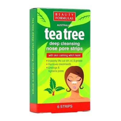Beauty Formulas Tea Tree Deep Cleansing Nose Pore Strips - 6 Strips