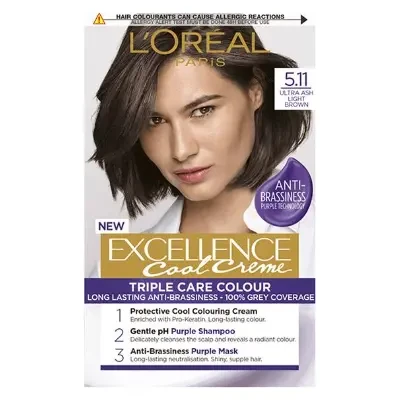 L'Oréal Paris Excellence Cool Creme permanent hair dye 5.11 Ultra Ash Light Brown