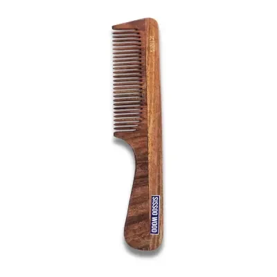 Sissoo King Premium Wooden Hair Comb With Plain Handle
